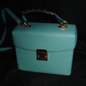 ISABELLE New Baby Blue Square Top Handle Bag